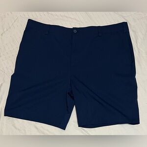 BCG Shorts Mens 40W Navy Blue Chinos Golf Casual Golfer Flat Front Outdoor Adult